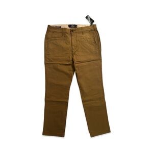 HOLLISTER MENS KHAKI PANTS (EPIC FLEX) SLIM STRAIGHT CHINO - NEW W/ TAGS W32 L30